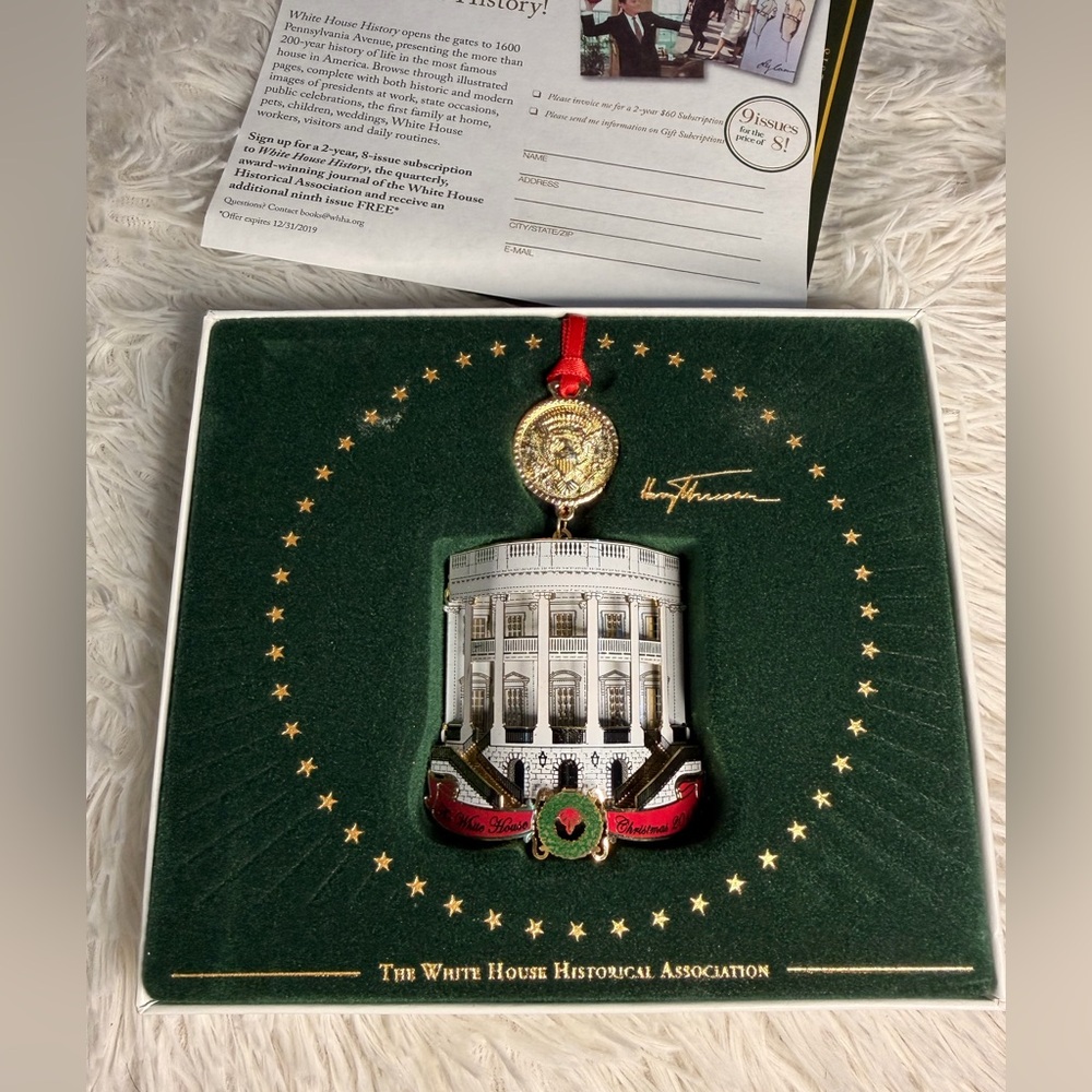2018 Official White House Ornament honoring President Truman (new in box)